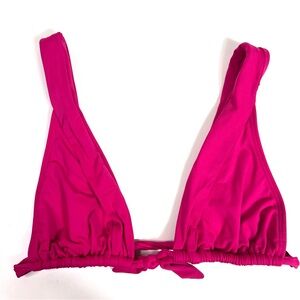 L*Space Tie Front Fuchsia Swim Top Size Small